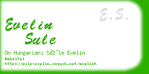 evelin sule business card